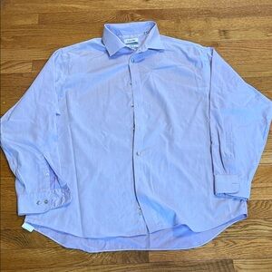 Calvin Klein Men's Light Purple Dress Shirt - Classic Spread Collar